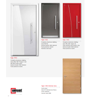 Type 1103 LivingLine – Telegrey Pilaster Strip LivingLine Entry Door, American Cherry or Larch Interior, Multi-Lock Mechanism, Designer Glass, German Quality Certified